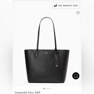 2 Kate Spade “Dana” Tote Bags-Classic Black and Cherry Red